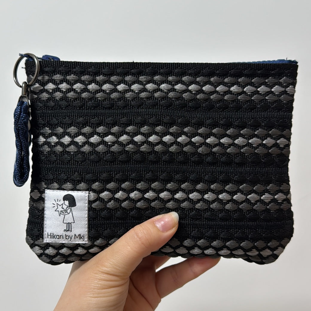 Cushion weave pouch (M) Black